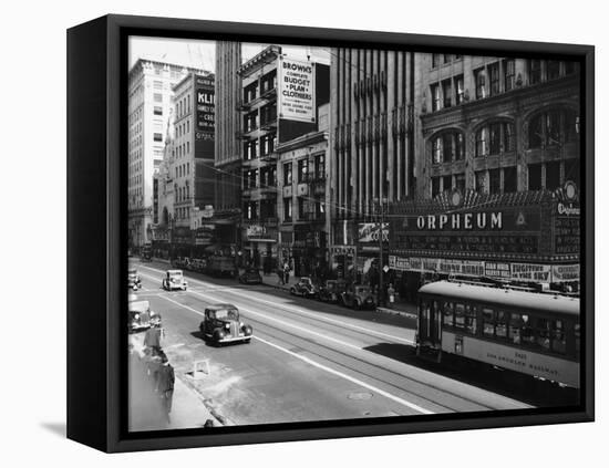 Downtown Los Angeles-null-Framed Premier Image Canvas