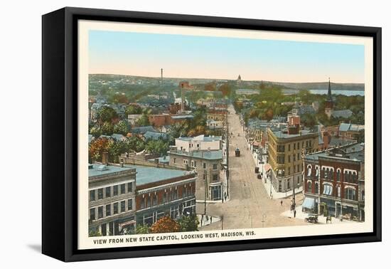 Downtown Madison, Wisconsin-null-Framed Stretched Canvas