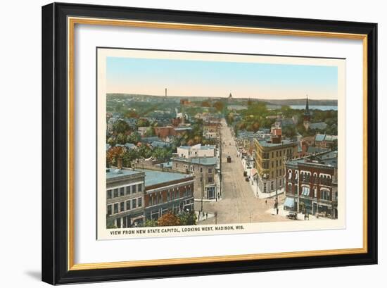 Downtown Madison, Wisconsin-null-Framed Art Print