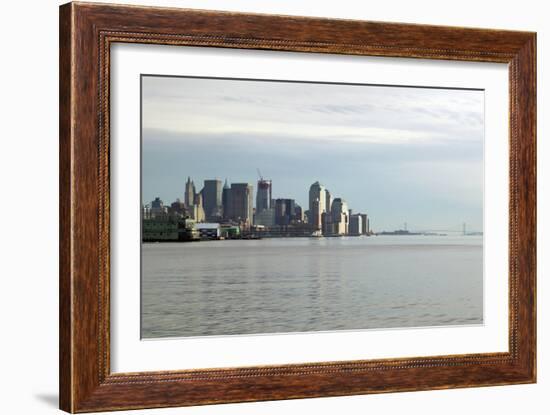 Downtown Manhattan from the Hudson River, New York City-G. Jackson-Framed Photo