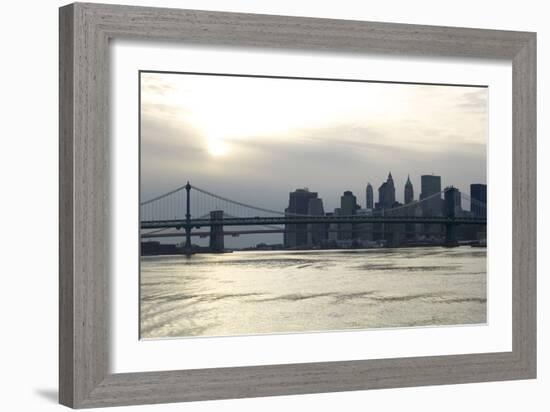 Downtown Manhattan from the Hudson River, New York City-G. Jackson-Framed Photo