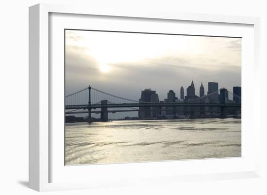 Downtown Manhattan from the Hudson River, New York City-G. Jackson-Framed Photo