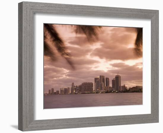 Downtown Miami Skyline at Dusk Miami, Florida, United States of America, North America-Angelo Cavalli-Framed Photographic Print