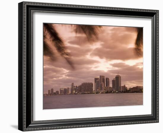 Downtown Miami Skyline at Dusk Miami, Florida, United States of America, North America-Angelo Cavalli-Framed Photographic Print