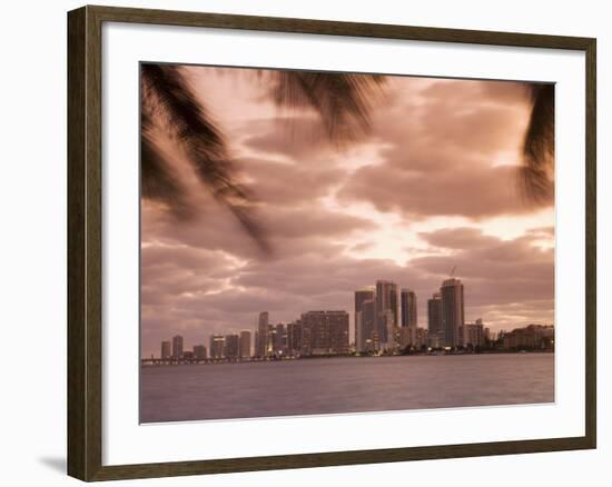 Downtown Miami Skyline at Dusk Miami, Florida, United States of America, North America-Angelo Cavalli-Framed Photographic Print