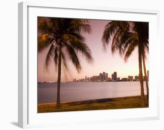 Downtown Miami Skyline at Dusk Miami, Florida, United States of America, North America-Angelo Cavalli-Framed Photographic Print