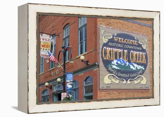 Downtown Mural, Cripple Creek, Colorado, United States of America, North America-Richard Cummins-Framed Premier Image Canvas