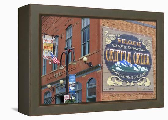 Downtown Mural, Cripple Creek, Colorado, United States of America, North America-Richard Cummins-Framed Premier Image Canvas