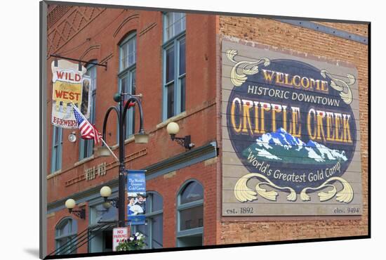 Downtown Mural, Cripple Creek, Colorado, United States of America, North America-Richard Cummins-Mounted Photographic Print