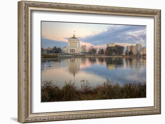 Downtown Oakland at Lake Merritt-Vincent James-Framed Photographic Print