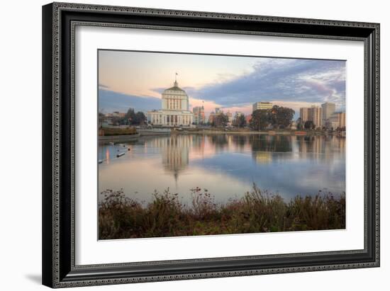 Downtown Oakland at Lake Merritt-Vincent James-Framed Photographic Print