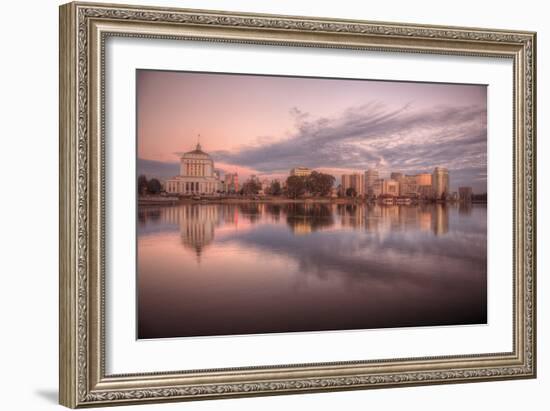 Downtown Oakland Reflection at Lake Merritt-Vincent James-Framed Photographic Print