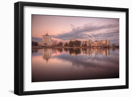 Downtown Oakland Reflection at Lake Merritt-Vincent James-Framed Photographic Print