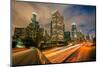 Downtown of Los Angeles at Night-sborisov-Mounted Photographic Print