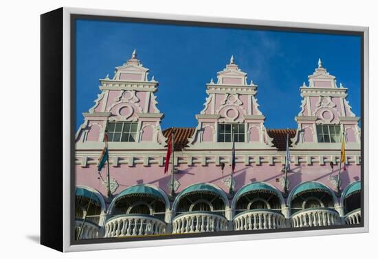 Downtown Oranjestad, Capital of Aruba, ABC Islands, Netherlands Antilles, Caribbean-Michael Runkel-Framed Premier Image Canvas