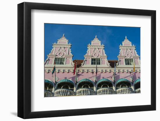 Downtown Oranjestad, Capital of Aruba, ABC Islands, Netherlands Antilles, Caribbean-Michael Runkel-Framed Photographic Print