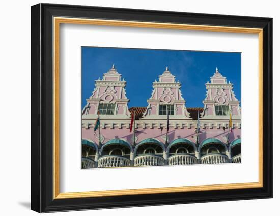 Downtown Oranjestad, Capital of Aruba, ABC Islands, Netherlands Antilles, Caribbean-Michael Runkel-Framed Photographic Print