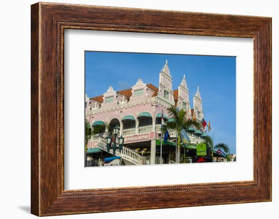 Downtown Oranjestad, Capital of Aruba, ABC Islands, Netherlands Antilles, Caribbean-Michael Runkel-Framed Photographic Print