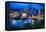 Downtown Pittsburgh Skyline at Night-George Oze-Framed Premier Image Canvas