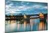 Downtown Portland Cityscape at the Night Time-photo ua-Mounted Photographic Print