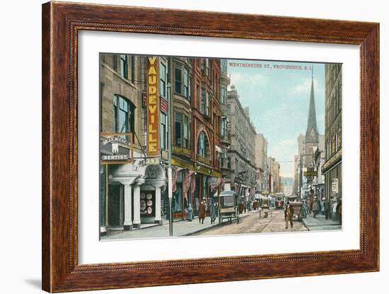 Downtown Providence, Rhode Island-null-Framed Art Print