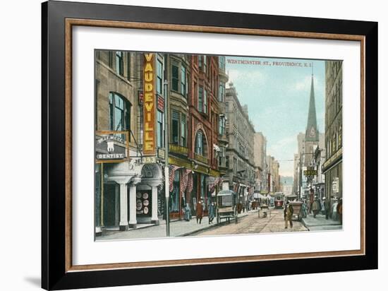 Downtown Providence, Rhode Island-null-Framed Art Print