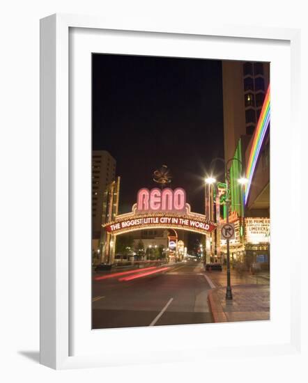 Downtown, Reno, Nevada-Chuck Haney-Framed Photographic Print