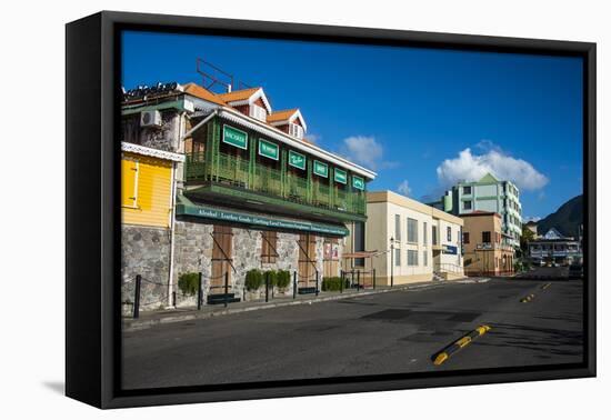 Downtown Roseau Capital of Dominica, West Indies, Caribbean, Central America-Michael Runkel-Framed Premier Image Canvas