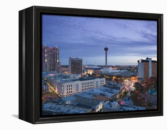 Downtown San Antonio, Texas, USA-Walter Bibikow-Framed Premier Image Canvas