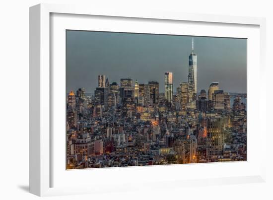 Downtown Skyline 12-Richard Silver-Framed Photographic Print