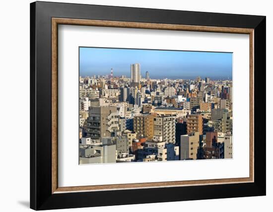 Downtown skyline at dawn, Tokyo, Japan-Keren Su-Framed Photographic Print