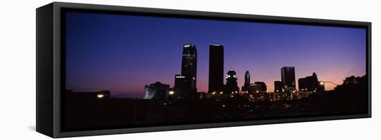 Downtown Skyline at Night, Oklahoma City, Oklahoma, USA 2012-null-Framed Stretched Canvas