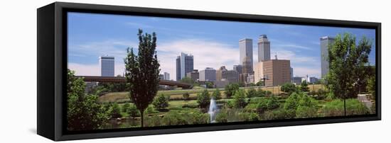 Downtown Skyline from Centennial Park, Tulsa, Oklahoma, USA 2012-null-Framed Stretched Canvas