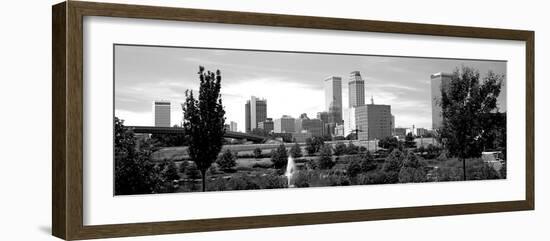 Downtown Skyline from Centennial Park, Tulsa, Oklahoma, USA-null-Framed Photographic Print