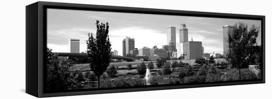 Downtown Skyline from Centennial Park, Tulsa, Oklahoma, USA-null-Framed Premier Image Canvas