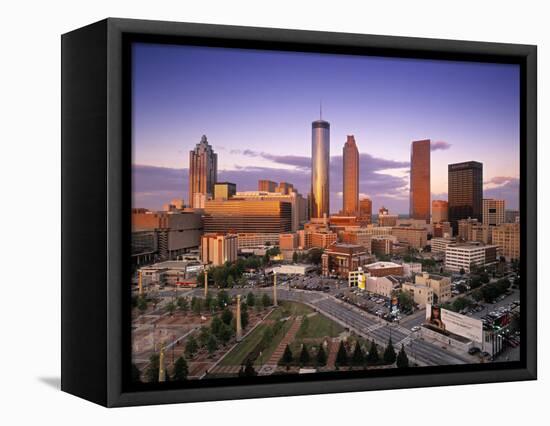 Downtown Skyline of Atlanta, Georgia, USA-Walter Bibikow-Framed Premier Image Canvas