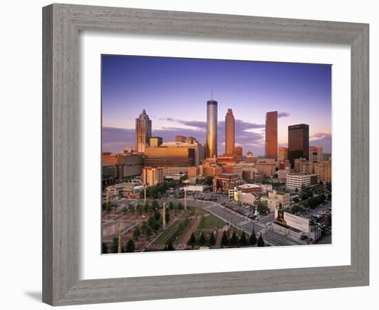 Downtown Skyline of Atlanta, Georgia, USA-Walter Bibikow-Framed Photographic Print