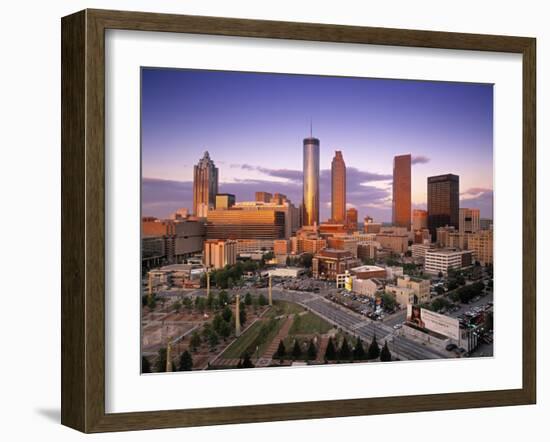 Downtown Skyline of Atlanta, Georgia, USA-Walter Bibikow-Framed Photographic Print