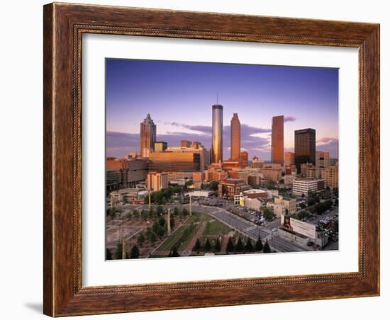 Downtown Skyline of Atlanta, Georgia, USA-Walter Bibikow-Framed Photographic Print