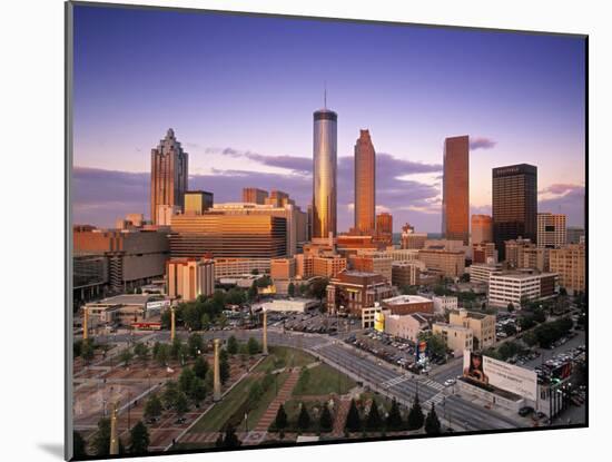 Downtown Skyline of Atlanta, Georgia, USA-Walter Bibikow-Mounted Photographic Print