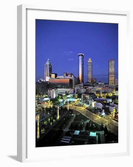 Downtown Skyline of Atlanta, Georgia, USA-Walter Bibikow-Framed Photographic Print