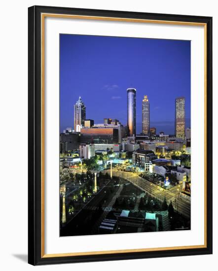 Downtown Skyline of Atlanta, Georgia, USA-Walter Bibikow-Framed Photographic Print