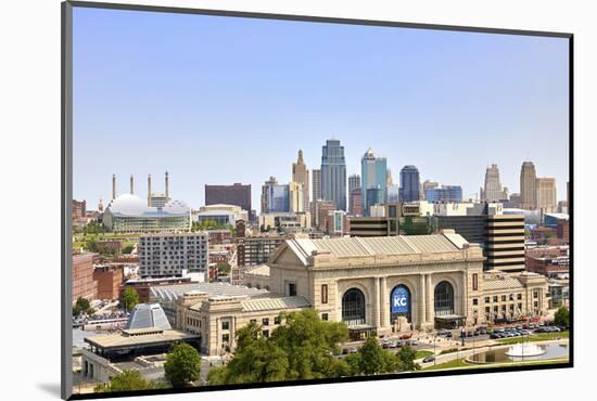 Downtown skyline of Kansas City and Union Station, Kansas City, Missouri, USA-Simon Montgomery-Mounted Photographic Print