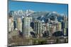 Downtown skyline with snowy mountains behind, Vancouver, British Columbia, Canada-Stefano Politi Markovina-Mounted Photographic Print