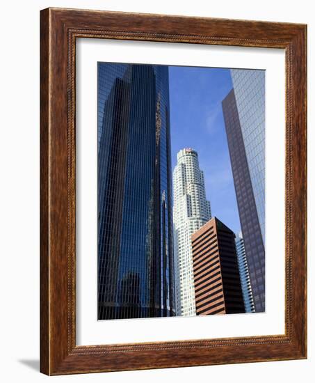 Downtown Skyscrapers in Los Angeles, California, United States of America, North America-Richard Cummins-Framed Photographic Print