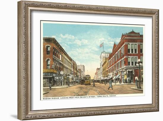 Downtown Terre Haute, Indiana-null-Framed Art Print