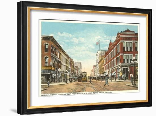 Downtown Terre Haute, Indiana-null-Framed Art Print