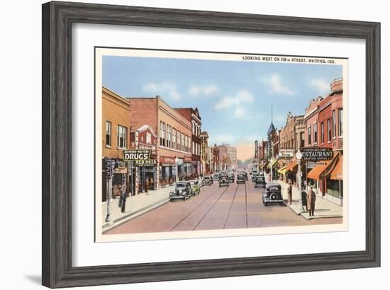 Downtown, Whiting, Indiana-null-Framed Art Print