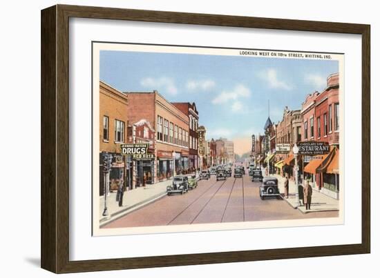 Downtown, Whiting, Indiana-null-Framed Art Print
