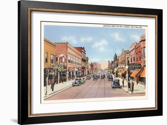 Downtown, Whiting, Indiana-null-Framed Art Print